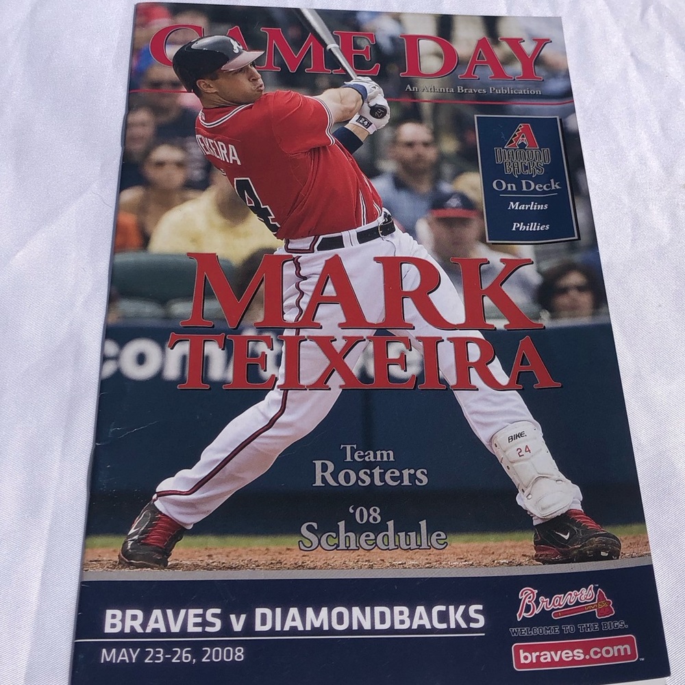 2008 Braves vs Diamondbacks program